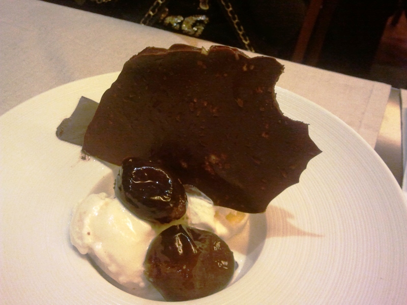 Restaurante en Girona Helado de Mascarpone con higos confitados
